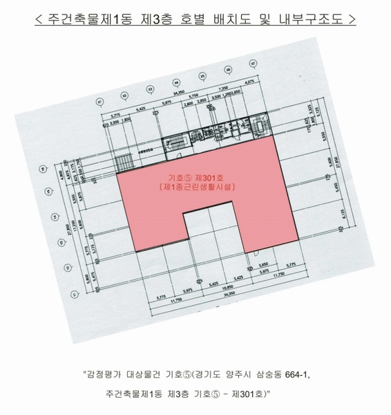 2025타경73144 경기도 양주시 부흥로 2119, 주건축물 1동 3층 301호 근린상가 경매 이미지