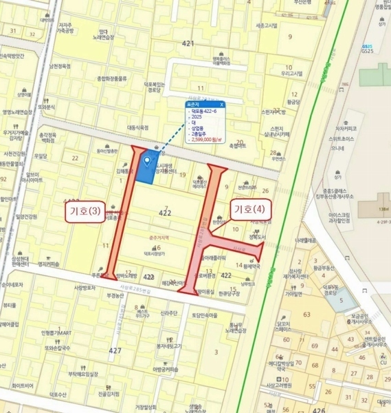 2025타경1192 부산광역시 사상구 덕포동 422-8 도로 경매 이미지