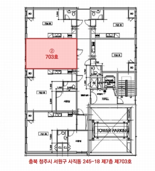 2025타경51408 충청북도 청주시 서원구 사직동 245-18 오피스텔[계약13평형] 경매 이미지