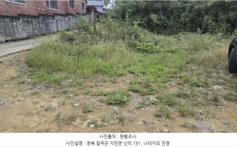 2025타경1019 경상북도 칠곡군 지천면 신리 191 대지 경매 이미지