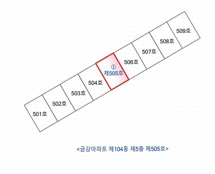 2025타경10111 충청북도 영동군 영동읍 눈어치1로 6, 금강아파트 104동 5층 505호 아파트[공급18평형] 경매 이미지