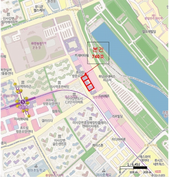 2025타경51921 경기도 하남시 미사강변한강로 295, 하남미사롯데캐슬헤븐시티2 7층 740호 오피스텔[계약17평형] 경매 이미지