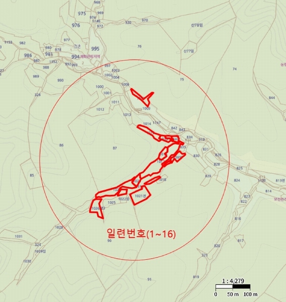 2025타경10228 경상북도 영양군 청기면 토곡리 1015 농지 경매 이미지
