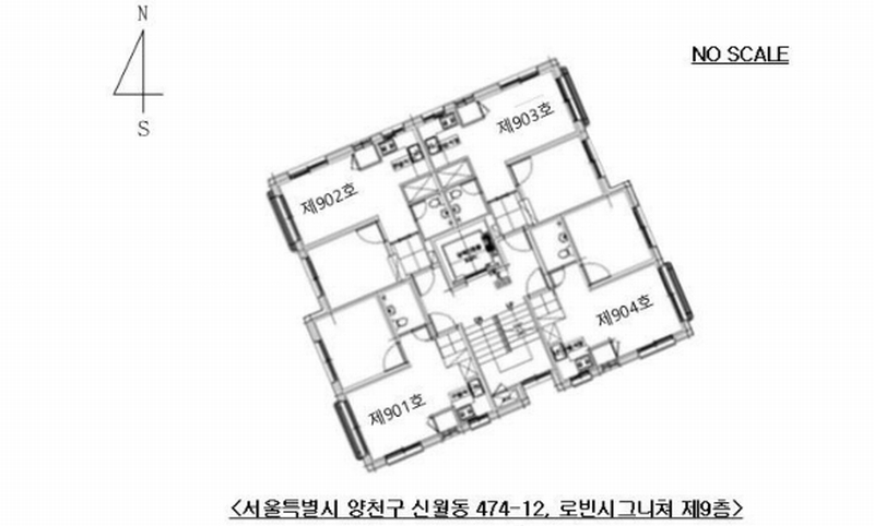 2024타경147745 서울특별시 양천구 중앙로 333, 로빈시그니쳐 9층 902호 오피스텔 경매 이미지