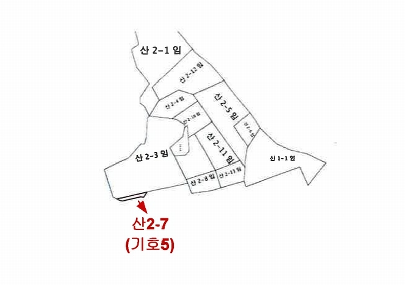 2025타경557 전북특별자치도 김제시 용지면 효정리 산2-7 임야 경매 이미지
