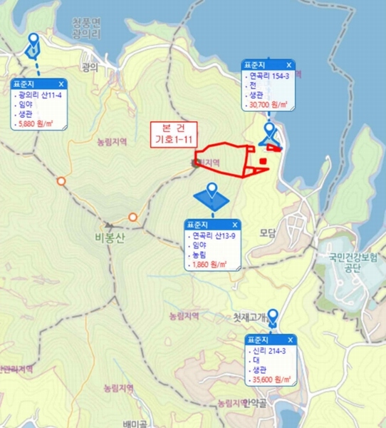 2025타경5259 충청북도 제천시 청풍면 연곡리 154-31 주택 경매 이미지
