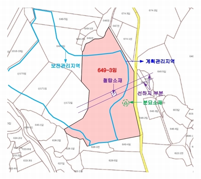 2025타경51357 충청남도 당진시 대덕동 649-3 임야 경매 이미지