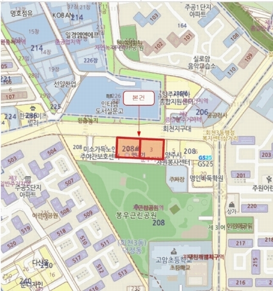 2025타경3114 경기도 양주시 덕정동 208-2 근린상가 경매 이미지