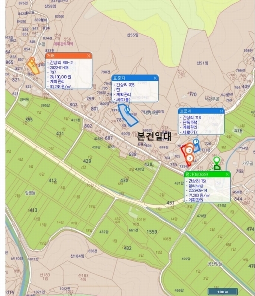 2023타경72726 경상북도 상주시 중동면 간상리 735-1 잡종지 경매 이미지