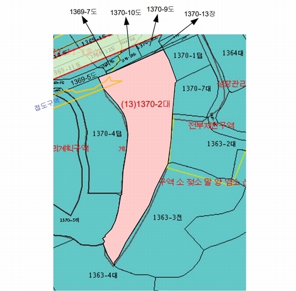 2024타경448 경상남도 밀양시 단장면 구천리 1363-4 대지 경매 이미지