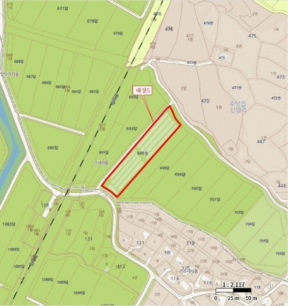 2025타경30592 충청북도 충주시 주덕읍 신양리 695 농지 경매 이미지