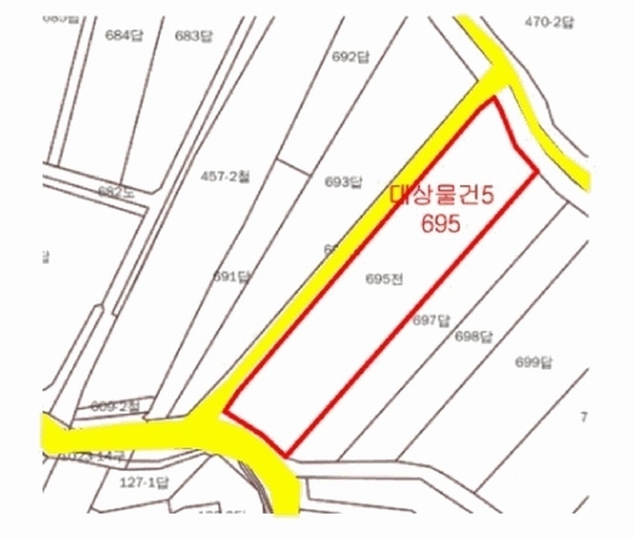 2025타경30592 충청북도 충주시 주덕읍 신양리 695 농지 경매 이미지