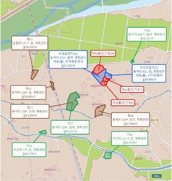 2025타경225 강원특별자치도 강릉시 연곡면 동덕리 630-1 농지 경매 이미지