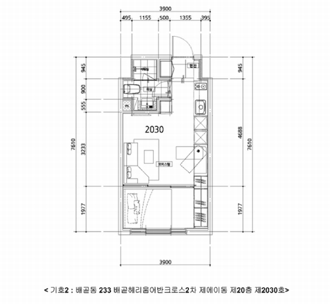 2025타경52462 경기도 시흥시 배곧동 233 오피스텔[계약20평형] 경매 이미지