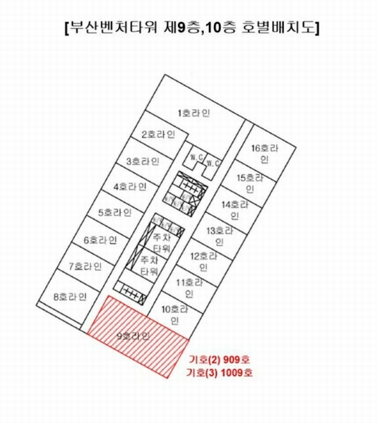 2025타경101020 부산광역시 사상구 모라로 22, 부산벤처타워 9층 909호 아파트형공장 경매 이미지