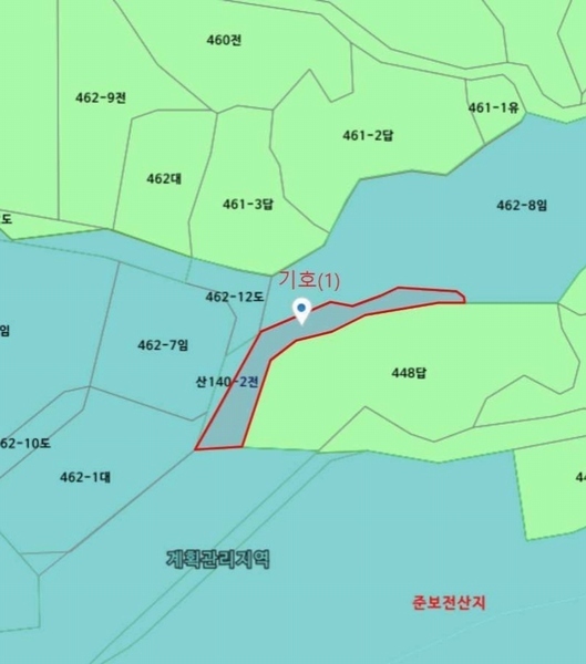 2024타경52534 경기도 안성시 삼죽면 진촌리 462-8 임야 경매 이미지