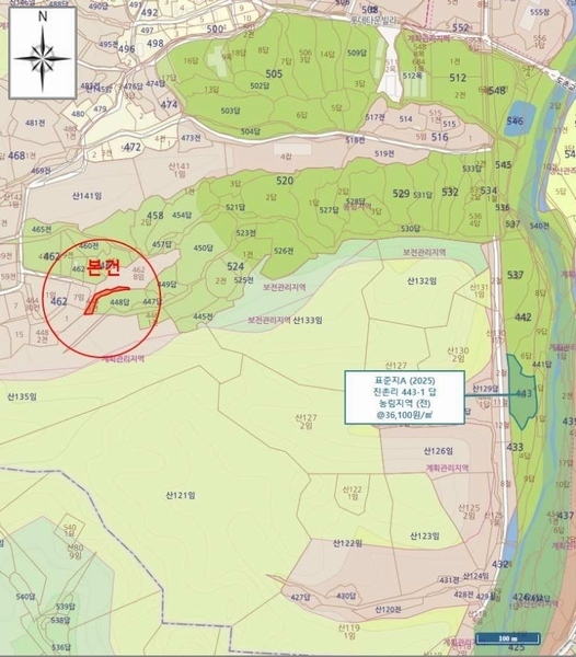 2024타경52534 경기도 안성시 삼죽면 진촌리 462-8 임야 경매 이미지