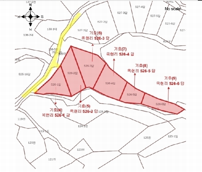 2025타경1051 충청남도 보령시 미산면 옥현리 526-1 농지 경매 이미지