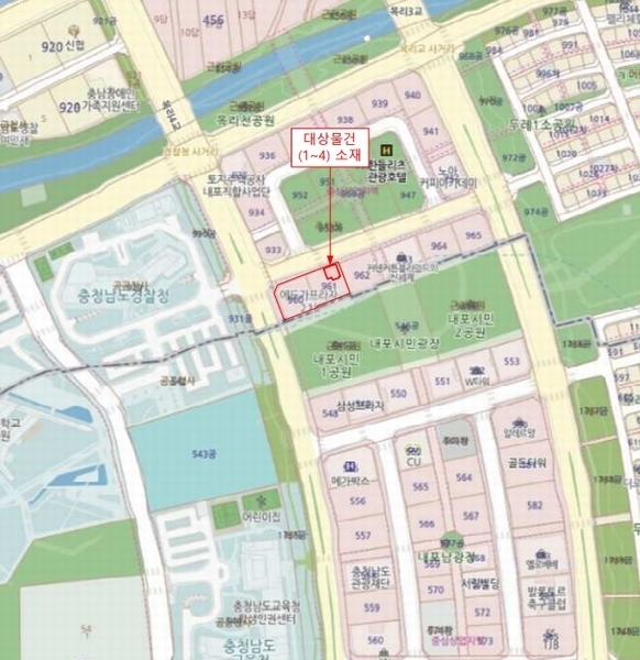 2025타경1054 충청남도 예산군 청사로 190, 내포에드가오피스텔2차 1층 104호 근린상가 경매 이미지