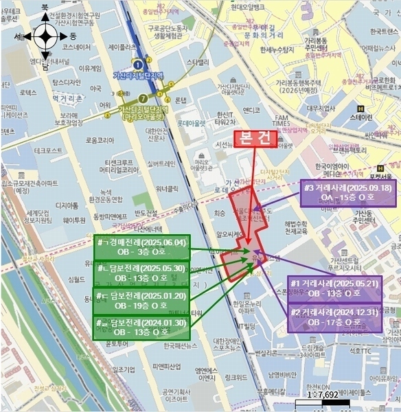 2025타경12479 서울특별시 금천구 디지털로 178, 가산퍼블릭 제비동 14층 오비-1405호 아파트형공장 경매 이미지