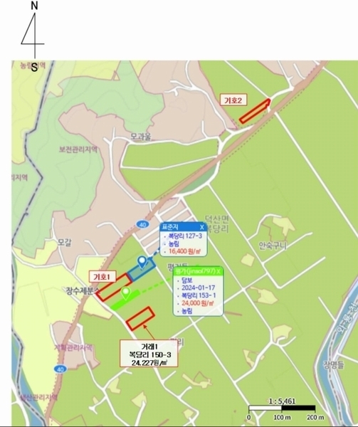 2025타경15555 충청남도 예산군 덕산면 복당리 58-2 농지 경매 이미지