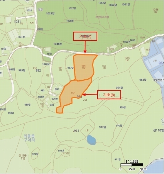 2025타경10719 경상북도 경주시 외동읍 구어리 966-1 농지 경매 이미지
