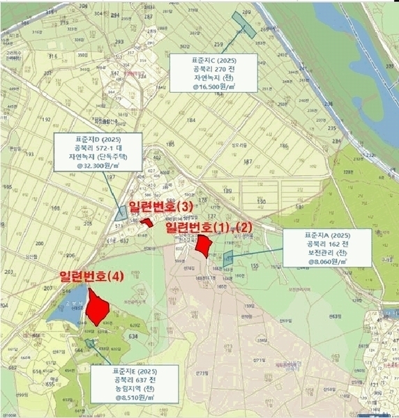 2025타경33075 전라남도 곡성군 목사동면 공북리 613-1 대지 경매 이미지