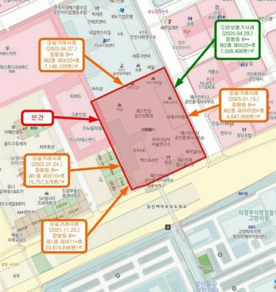 2025타경63739 경기도 고양시 일산동구 장항동 868 근린상가 경매 이미지