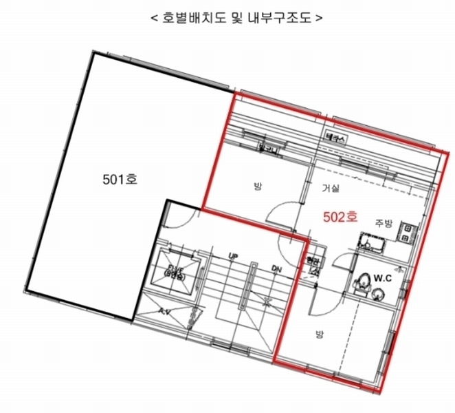 2024타경133463 서울특별시 강서구 곰달래로35길 31, 와이앤비 5층 502호 다세대(빌라)[공급9평형] 경매 이미지