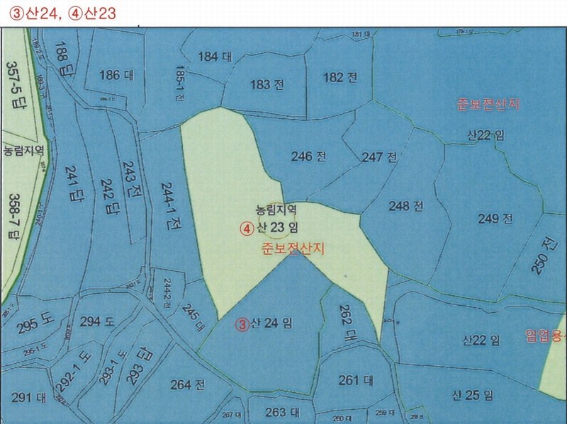 2025타경52245 전라남도 보성군 회천면 벽교리 산24 임야 경매 이미지