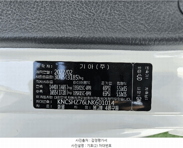 2025타경10258 충청북도 영동군 영동읍 주곡리 223-2 봉고Ⅲ 4륜구동 경매 이미지