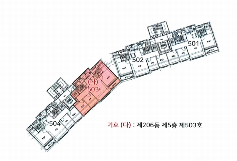 2025타경476 전라남도 무안군 남악5로72번길 81-21, 골드디움 206동 5층 503호 아파트 경매 이미지