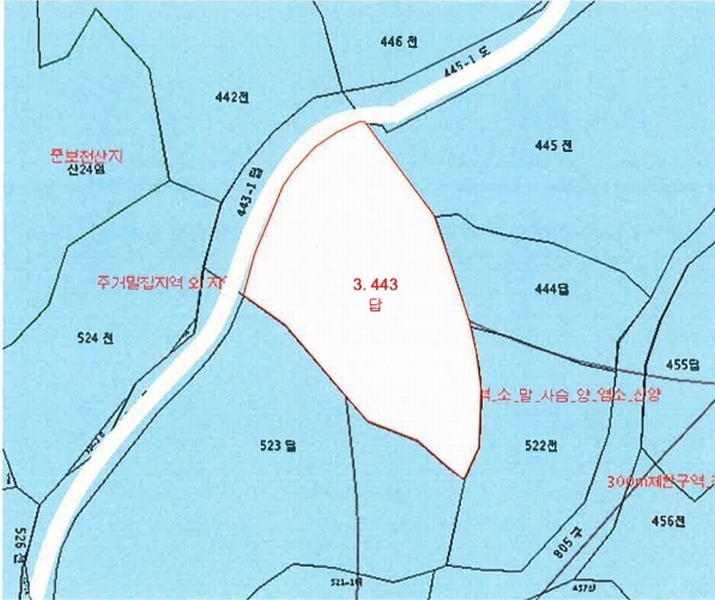 2025타경504 전라남도 무안군 청계면 구로리 443 농지 경매 이미지