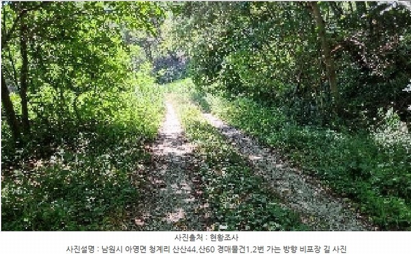 2025타경1166 전북특별자치도 남원시 아영면 청계리 산60 임야 경매 이미지