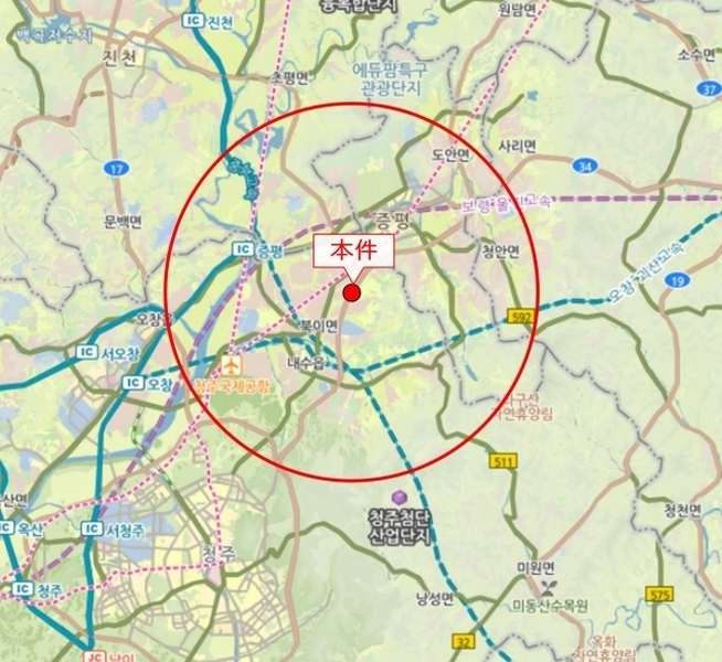 2025타경52201 충청북도 청주시 청원구 북이면 금암리 99-5 농지 경매 이미지