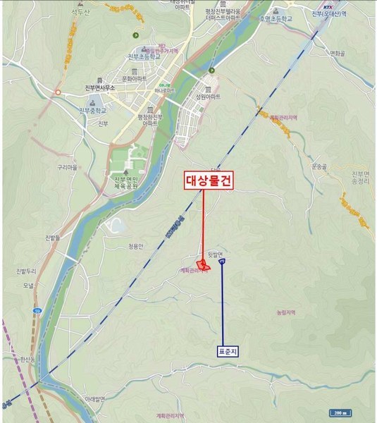 2025타경30507 강원특별자치도 평창군 진부면 송정리 1801-2 농지 경매 이미지