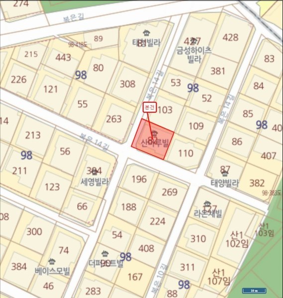 2025타경102915 서울특별시 관악구 복은14길 17, 산마루빌 1층 102호 다세대(빌라)[공급9평형] 경매 이미지
