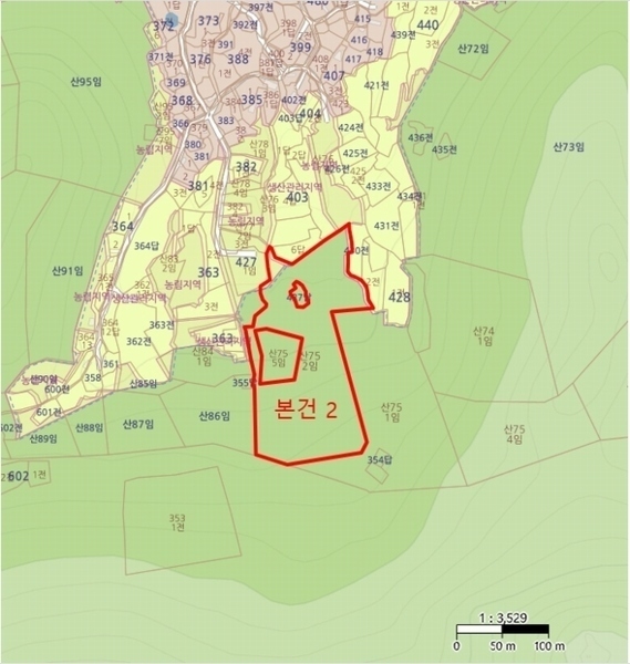 2024타경55184 전라남도 완도군 보길면 정자리 산75-2 임야 경매 이미지
