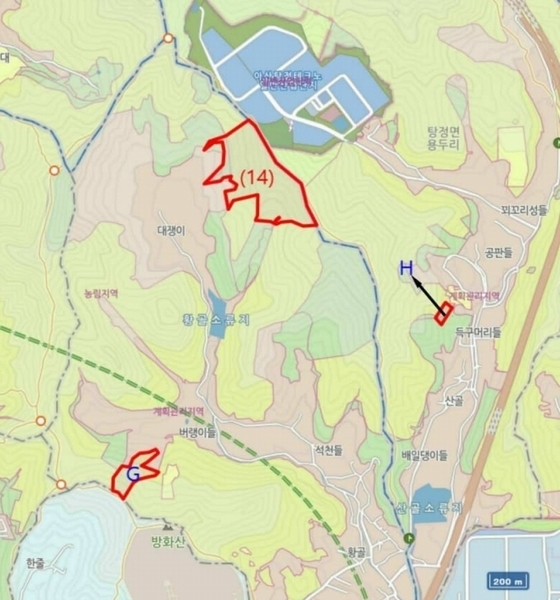 2025타경11803 충청남도 아산시 염치읍 대동리 산13-1 임야 경매 이미지