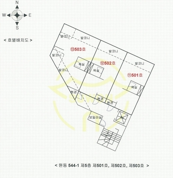 2024타경10623 경기도 오산시 밀머리로 50, 구분건물 5층 502호 다세대(빌라)[공급11평형] 경매 이미지