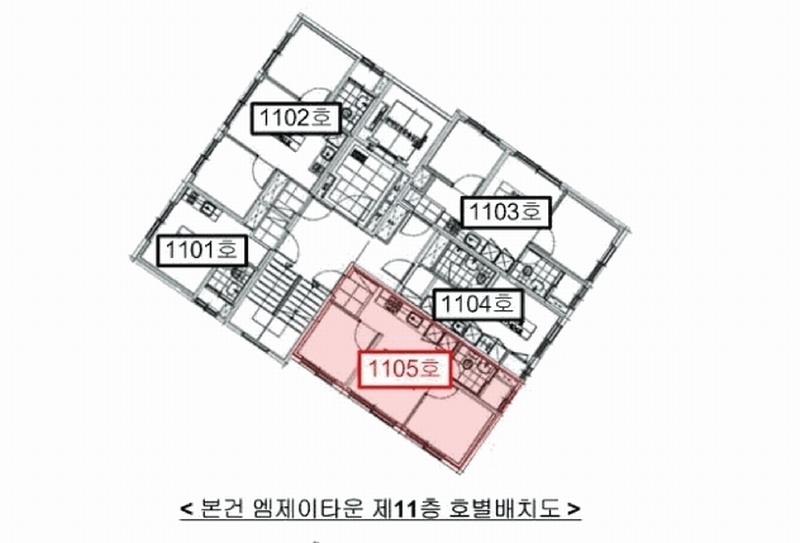 2025타경9387 서울특별시 강서구 화곡로 288, 엠제이타운 11층 1105호 오피스텔 경매 이미지