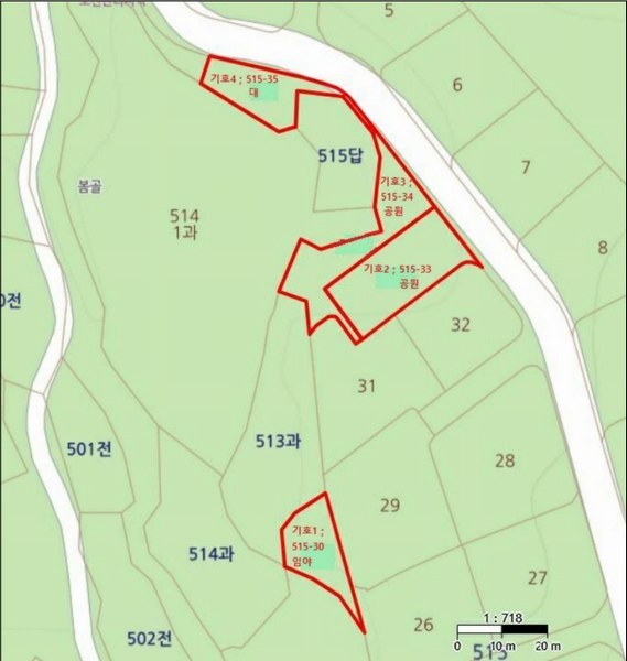 2024타경3397 경상남도 사천시 사남면 화전리 515-30 임야 경매 이미지