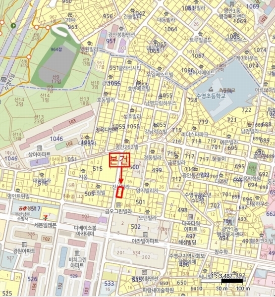 2024타경103194 부산광역시 수영구 광일로46번길 20, 라이크리더스 5층 503호 다세대(빌라)[공급9평형] 경매 이미지