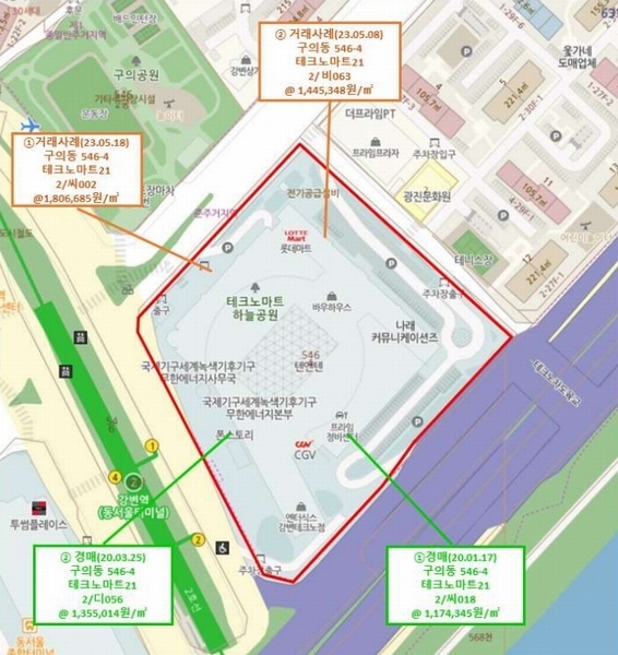 2023타경1276 서울특별시 광진구 광나루로56길 85서울특별시 광진구 광나루로○○○○, 테크노-마트21 2층 비113호테크노-○○ 근린상가 경매 이미지