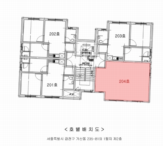 2025타경9896 서울특별시 금천구 두산로9가길 19-9, 대동리버파크빌 2층 204호 오피스텔[계약13평형] 경매 이미지