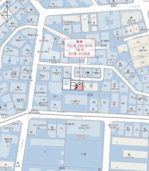 2025타경9896 서울특별시 금천구 두산로9가길 19-9, 대동리버파크빌 2층 204호 오피스텔[계약13평형] 경매 이미지