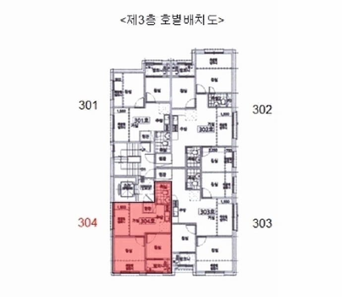 2025타경10090 서울특별시 금천구 독산로10길 28, 한울파크빌 3층 304호 다세대(빌라)[공급9평형] 경매 이미지