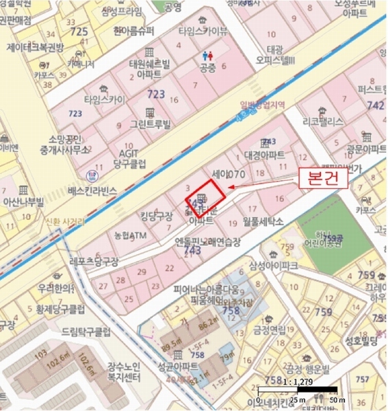 2025타경101271 경기도 군포시 금재로1번길 19, 길남타운 3층 302호 오피스텔[계약37평형] 경매 이미지