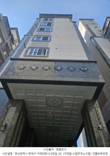 2024타경1315 부산광역시 연제구 거제대로124번길 40, 수림하우스 가동 7층 703호 오피스텔 경매 이미지