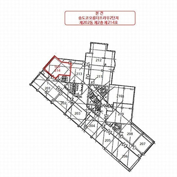 2024타경579644 인천광역시 연수구 컨벤시아대로42번길 12, 송도코오롱더프라우2단지 202동 2층 214호 근린상가 경매 이미지